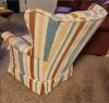 Image- Wingback Striped Chair Side 1