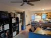 Living area with furnishings and decorations