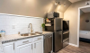 Kitchen with stove, refrigerator and dishwasher