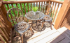 Small patio set on small deck