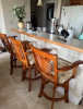 Back of upholstered barstools