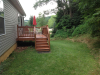 back deck with yard