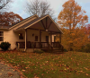 Exterior House beige with brown trim