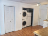 Laundry area with stackable washer and dryer