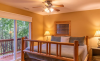 Bedroom with king sixed bed frame and mattress