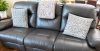 Dark Brown Sofa with recliners on each end