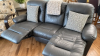 Dark Brown Leather Sofa with recliners on each end