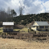 Exterior of tiny home and proximity to the neighbors home