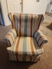 Image- Wingback Striped Chair Front